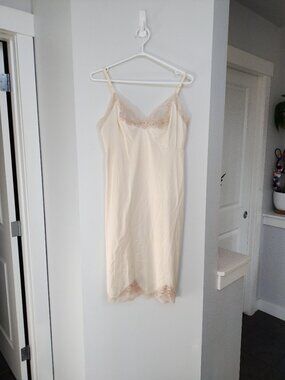 Vintage Kayser beige night slip gown